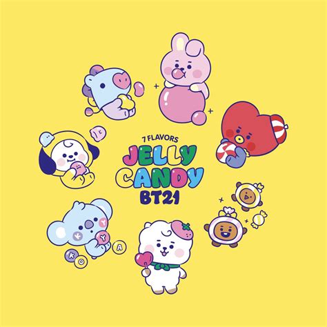 Bt21 On Twitter Cant You Smell Something Soft Bt21 Jelly Candy Line