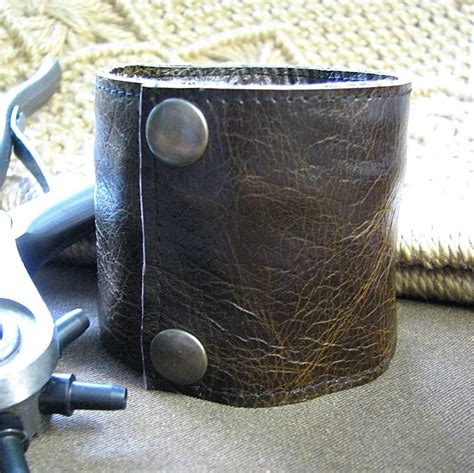 Mens Reversible Leather Wrist Cuff With By Sewlutionsbyamo On Etsy