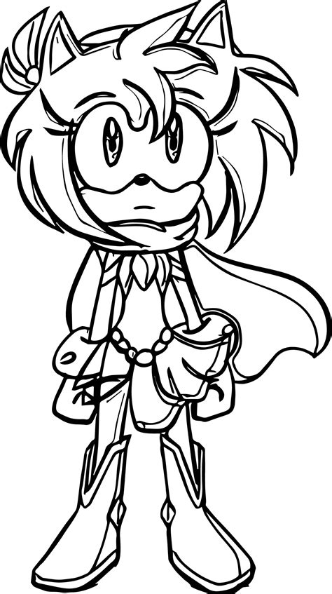 Awesome Happy Amy Rose Anime Coloring Page Rose Coloring Pages Porn