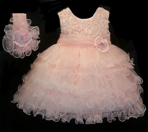Baby Girls Ruffle Dress By Couche Tot Pink Or Ivory Wonderland
