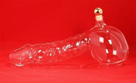 Glass Bottle Penis Shape 350 Ml Schnapps Liquor Gin With Lid Whisky