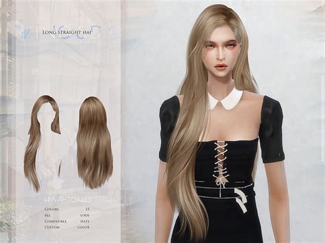 The Sims Resource Long Straight Hair To1228