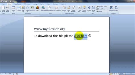 Create A Hyperlink In Ms Word Learn Excel Course Ms Word Course And Ms