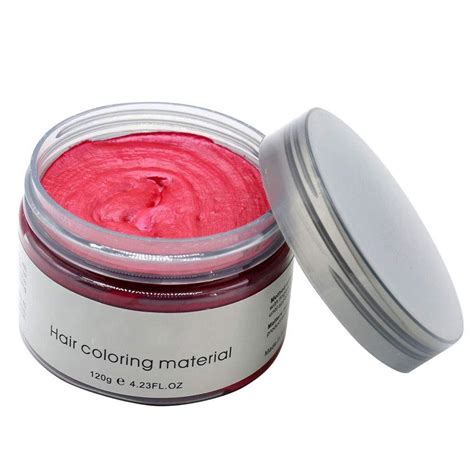 Mofajang Hair Wax Color Styling Cream Mud Natural Hairstyle Color Pomade Washable Temporary Red