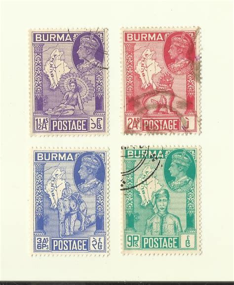 Mizan Matawang Dan Setem Old Stamps Of Myanmar Burma South East Asia