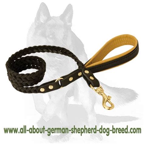 Braided Handcrafted Leather Dog Leash Securely Riveted German