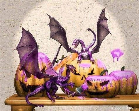 Halloween Dragon Art By Dm Waltz With Images Dragon Halloween