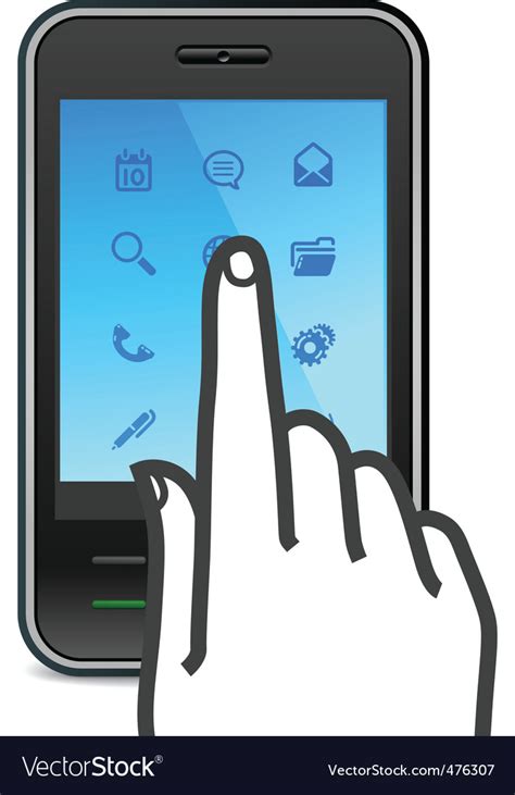 Touch Screen Smartphone Icon Royalty Free Vector Image
