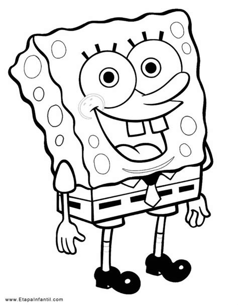 Dibujos infantiles para imprimir y colorear en casa | Bob esponja
