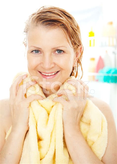 Mature Woman In Shower Stock Photo Royalty Free Freeimages