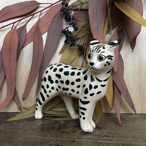 Serval Handmade Figurine Cat Statuette Cat Figurine Etsy