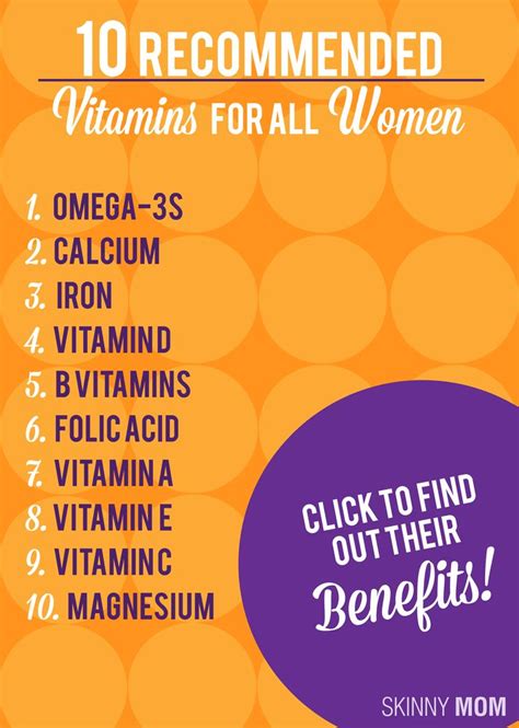 10vitamins For All Women From Skinny Mom Vitamins For Women Good Vitamins For Women Vitamins