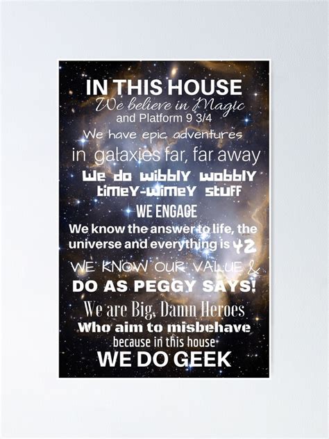 In This House We Do Geek Version 2 Poster For Sale By