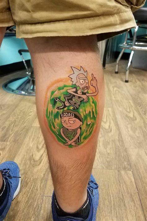 Figured You Guys Might Get A Kick Out Of This Rick And Morty Tattoo I