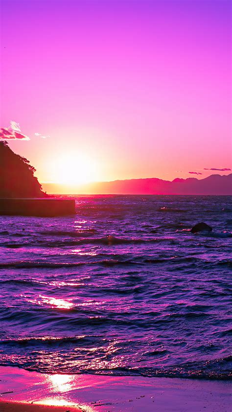 1440x2560 Beautiful Evening Purple Sunset 4k Samsung