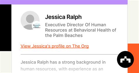 Jessica Ralph Executive Director Of Human Resources At Behavioral Health Of The Palm Beaches