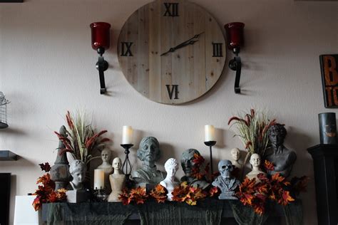 Halloween Mantle Inspired By The Busts In The Haunted Mansion At Disney Land Halloween Mantle