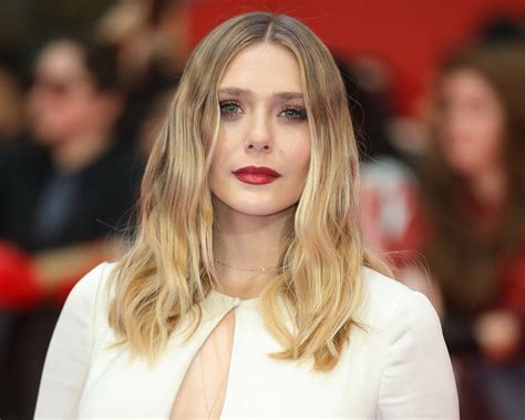 Download Green Eyes Face Lipstick Blonde American Actress Celebrity Elizabeth Olsen Hd Wallpaper