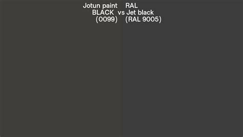 Jotun Paint Black Vs Ral Jet Black Ral Side By Side