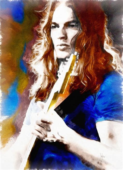 Rock Star Painting Giclée Print Watercolor Pink Floyd David