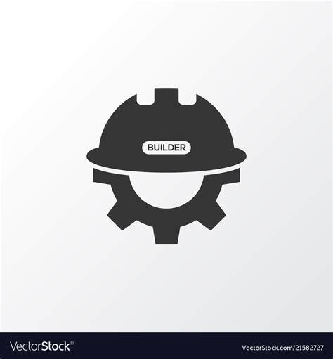 Builder Icon Symbol Premium Quality Isolated Gear Vector Image