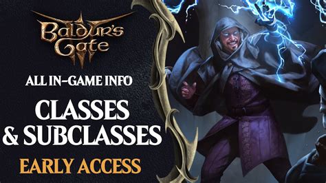Baldur S Gate 3 Classes Guide All Classes And Subclasses Of Bg3 Early Access Youtube
