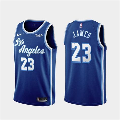 Men 23 Lebron James Jersey Blue Los Angeles Lakers Swingman Jersey