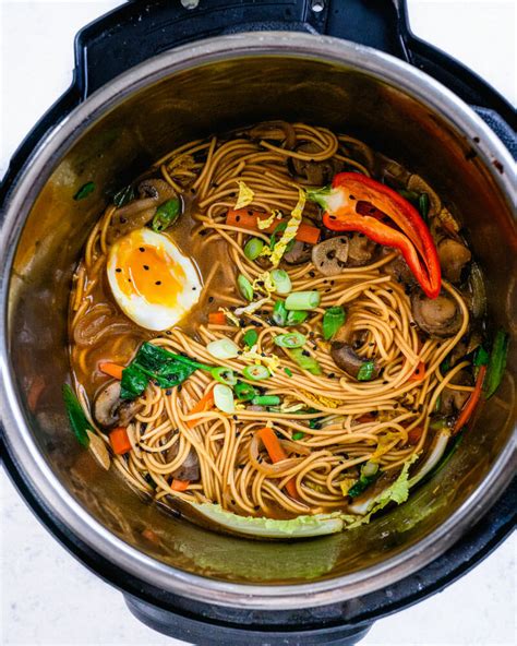 A flavorful broth with chicken and noodles, and don't forget the ramen egg! Instant Pot Ramen - A Couple Cooks
