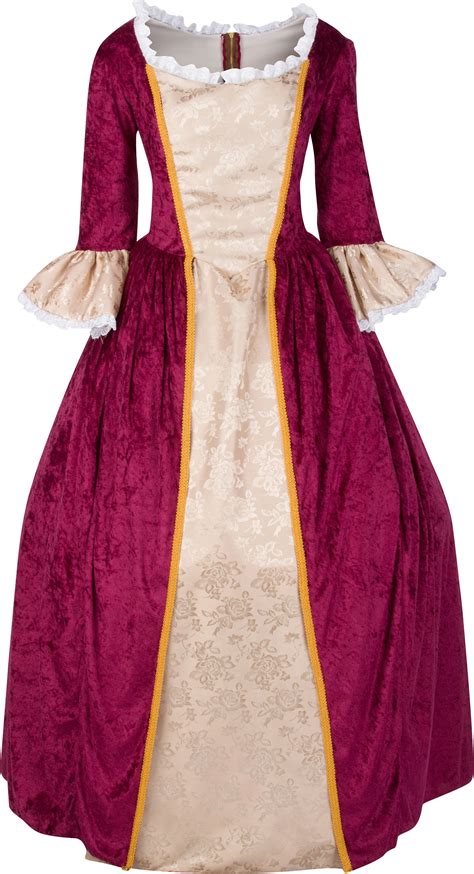 Womens Adult Colonial Lady Dress Colonial Costumes For Women 1700s