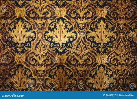 Golden Victorian Wallpaper Royalty Free Stock Photography Image 24486697