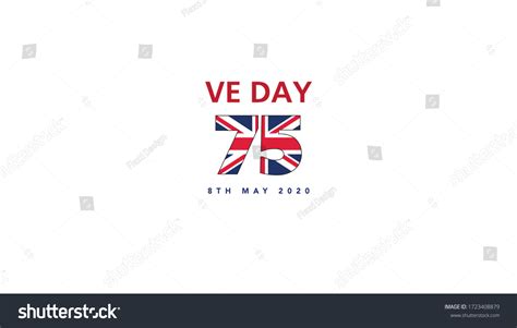 Ve Day Ww2 Anniversary 75th Logo Stock Vector Royalty Free 1723408879