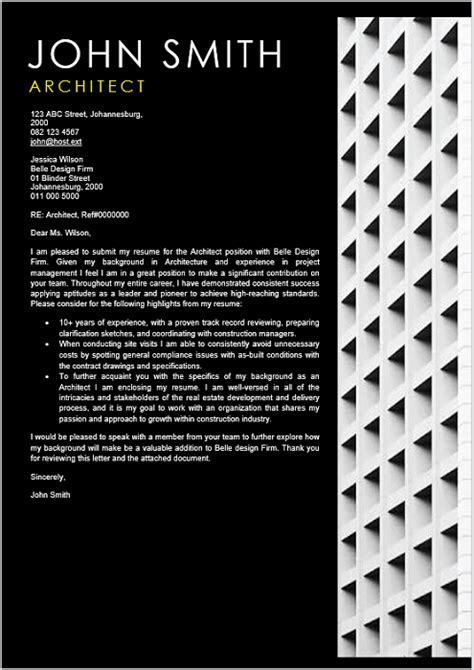 We did not find results for: Architect Cover Letter - Professional CV Zone | Templates