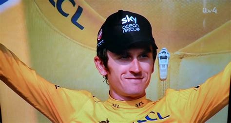 Stage 18 Maillot Jaune Geraint Thomas Sky Gb Geraint Thomas Victorious Cheer Stage Greats