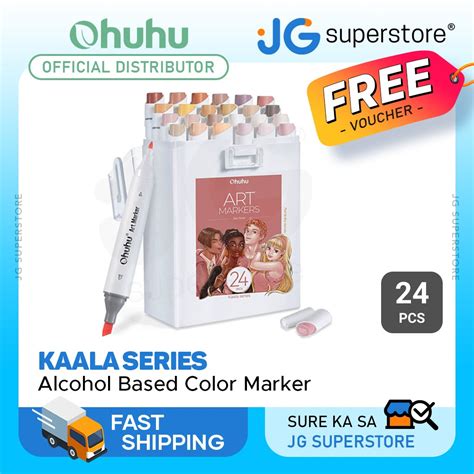 Ohuhu Kaala Series 24 Portrait Color Skin Tone Markets Slim Broad And