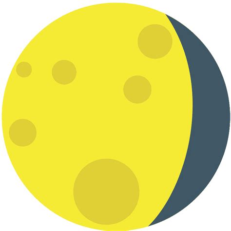 Waning Gibbous Moon Emoji Clipart Free Download Transparent Png