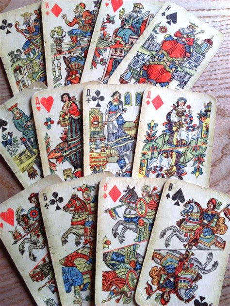 Vintage Deck Of Playing Cards Rare Old Playing Cards Etsy Unique