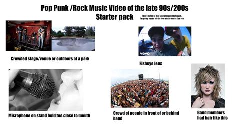 Pop Punkrock Music Video Starter Pack Rstarterpacks