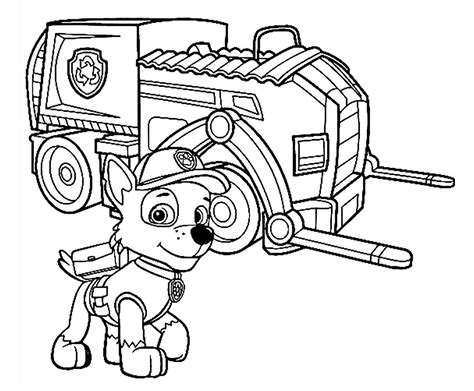 Patrol : Super gear with Rocky - Paw Patrol Kids Coloring Pages