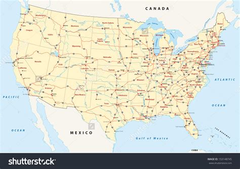 United States Map Highways Interstates New River Kayaking Map