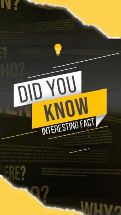 Copy Of Do U Know Interesting Facts Story Postermywall