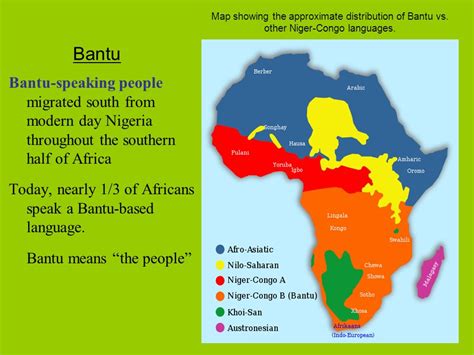 Bantu Africa Ethnic Groups Map