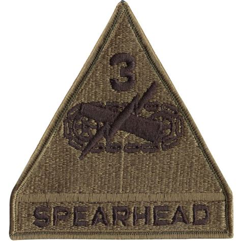 Subdued Us Army Spearhead 3rd Armored Division Sew On Patch With