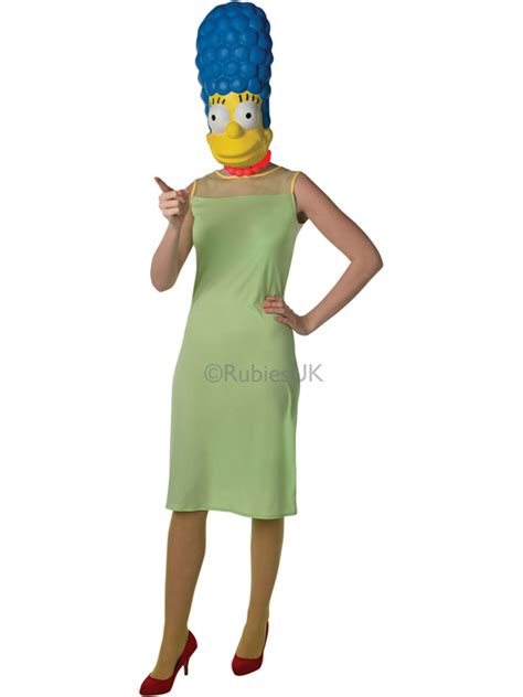 Adult The Simpsons Marge Simpson Outfit Fancy Dress Costume And Mask