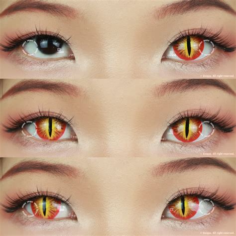 Red Cat Eye Contacts Demon Eye Contacts With Prescription Halloween