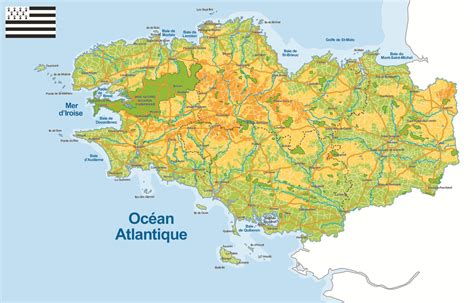 Carte De La Bretagne Administrative Villes Relief D Partements