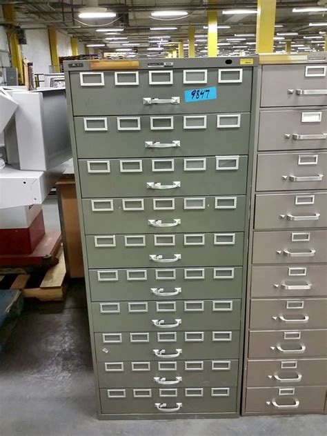 The entire file cabinet provides a lot of storage space, but the. iBid Lot # 9847 - Remington Rand Small Drawer File Cabinet