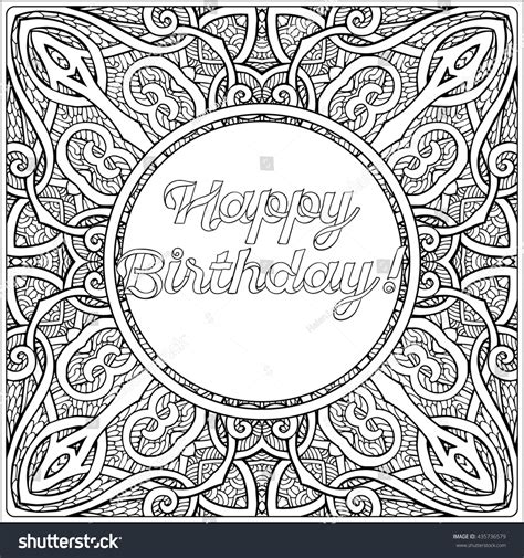 Choose from happy snowmen, kids on sleds, zentangle snowflakes, polar bears and much more! Happy Birthday Lettering. Coloring Page With Message On ...