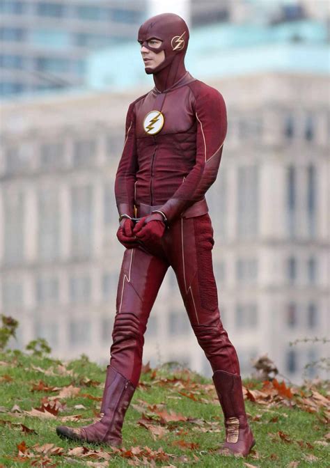 the flash star grant gustin hangs up his costume for the