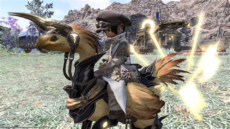 Warrior Of Light Extreme Chocobo Armor With Glowing Weapons True Barding Of Light Ff14