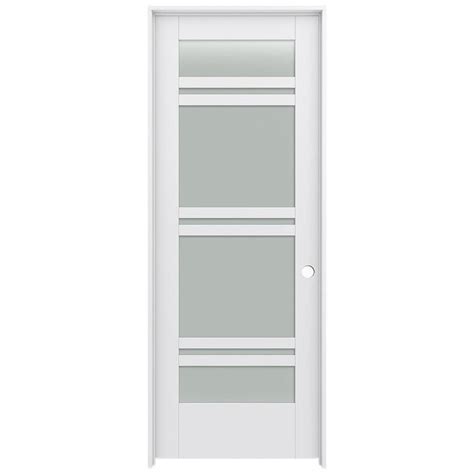 Our beautiful solid knotty pine interior doors are prehung for ease of installation and ready to update your home with privacy and charm. JELD-WEN MODA 1071N 30-in x 80-in Primed 7-Panel Frosted ...